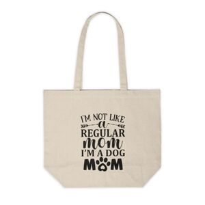 Dog Mom Custom Canvas Tote Bag